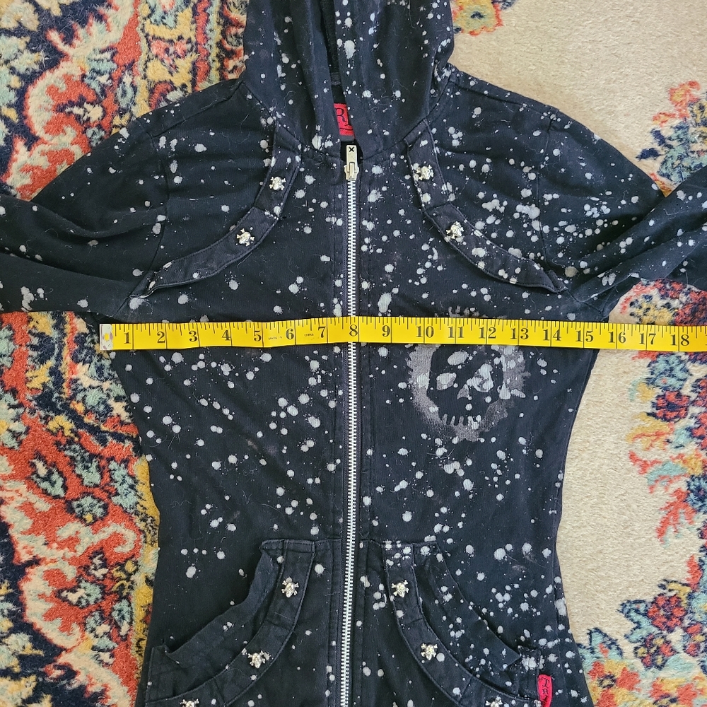 Rare Vintage Tripp NYC Bleach Splatter Hoodie - Picture 10 of 13